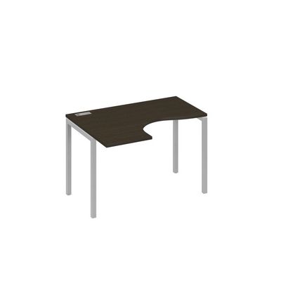 А4 С2 031 ВТ (Венге темный/Серый) Стол эргономичный левый "Классика" на металлокаркасе DUE