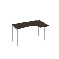 А4 С2 034 ВТ (Венге темный/Серый) Стол эргономичный правый "Классика" на металлокаркасе DUE