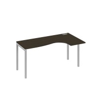 А4 С2 036 ВТ (Венге темный/Серый) Стол эргономичный правый "Классика" на металлокаркасе DUE