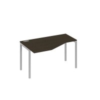 А4 С2 053 ВТ (Венге темный/Серый) Стол эргономичный левый "Техно" на металлокаркасе DUE