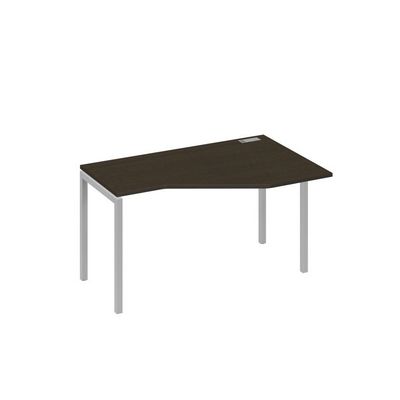 А4 С2 054 ВТ (Венге темный/Серый) Стол эргономичный правый "Техно" на металлокаркасе DUE