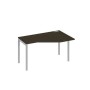 А4 С2 054 ВТ (Венге темный/Серый) Стол эргономичный правый "Техно" на металлокаркасе DUE