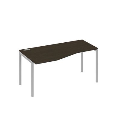 А4 С2 065 ВТ (Венге темный/Серый) Стол эргономичный левый "Техно" на металлокаркасе DUE