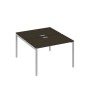 А4 С2 173 ВТ (Венге темный/Серый) Рабочая станция на каркасе DUE столы 2х120