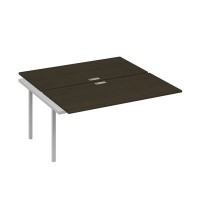 А4 С2 178-1 ВТ (Венге темный/Серый) Секция станции на металлокаркасе DUE 2х160