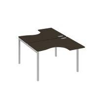А4 С2 180 ВТ (Венге темный/Серый) Рабочая станция опоры DUE столы 2х120 Классика