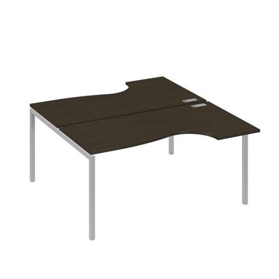 А4 С2 185 ВТ (Венге темный/Серый) Рабочая станция опоры DUE столы 2х160 Классика