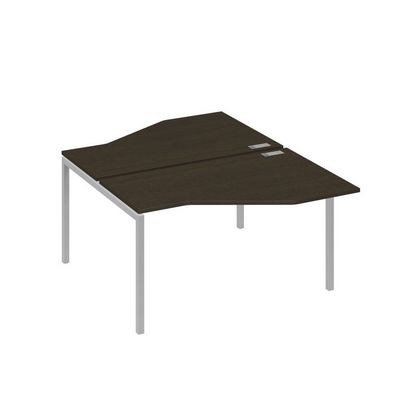 А4 С2 187 ВТ (Венге темный/Серый) Рабочая станция опоры DUE со столами Техно 2х140