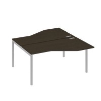 А4 С2 188 ВТ (Венге темный/Серый) Рабочая станция опоры DUE со столами Техно 2х160