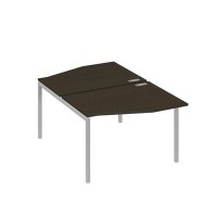 А4 С2 189 ВТ (Венге темный/Серый) Рабочая станция каркас DUE столы 2х120 Техно