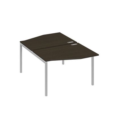 А4 С2 189 ВТ (Венге темный/Серый) Рабочая станция каркас DUE столы 2х120 Техно