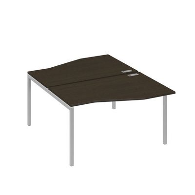 А4 С2 190 ВТ (Венге темный/Серый) Рабочая станция каркас DUE столы 2х140 Техно