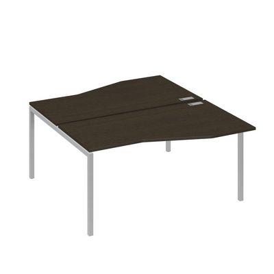 А4 С2 191 ВТ (Венге темный/Серый) Рабочая станция каркас DUE столы 2х160 Техно