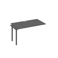 А4 А4 024-1 АР (Антрацит премиум/Антрацит) Секция стола 140 рабочей станции на каркасе QUATTRO