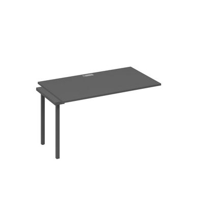 А4 А4 024-1 АР (Антрацит премиум/Антрацит) Секция стола 140 рабочей станции на каркасе QUATTRO
