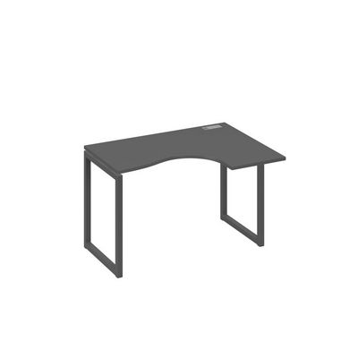 А4 А4 032 АР (Антрацит премиум/Антрацит) Стол эргономичный правый "Классика" на металлокаркасе QUATTRO