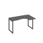 А4 А4 034 АР (Антрацит премиум/Антрацит) Стол эргономичный правый "Классика" на металлокаркасе QUATTRO