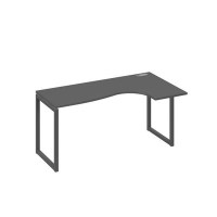 А4 А4 036 АР (Антрацит премиум/Антрацит) Стол эргономичный правый "Классика" на металлокаркасе QUATTRO