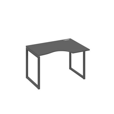 А4 А4 042 АР (Антрацит премиум/Антрацит) Стол эргономичный правый "Классика" на металлокаркасе QUATTRO