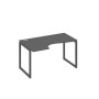А4 А4 043 АР (Антрацит премиум/Антрацит) Стол эргономичный левый "Классика" на металлокаркасе QUATTRO