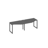 А4 А4 051-2 АР (Антрацит премиум/Антрацит) Рабочая станция опоры QUATTRO столы Техно 2х120