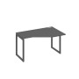 А4 А4 054 АР (Антрацит премиум/Антрацит) Стол эргономичный правый "Техно" на металлокаркасе QUATTRO