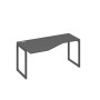 А4 А4 055 АР (Антрацит премиум/Антрацит) Стол эргономичный левый "Техно" на металлокаркасе QUATTRO