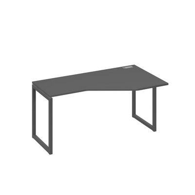 А4 А4 056 АР (Антрацит премиум/Антрацит) Стол эргономичный правый "Техно" на металлокаркасе QUATTRO