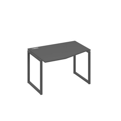 А4 А4 061 АР (Антрацит премиум/Антрацит) Стол эргономичный левый "Техно" на металлокаркасе QUATTRO