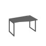 А4 А4 064 АР (Антрацит премиум/Антрацит) Стол эргономичный правый "Техно" на металлокаркасе QUATTRO