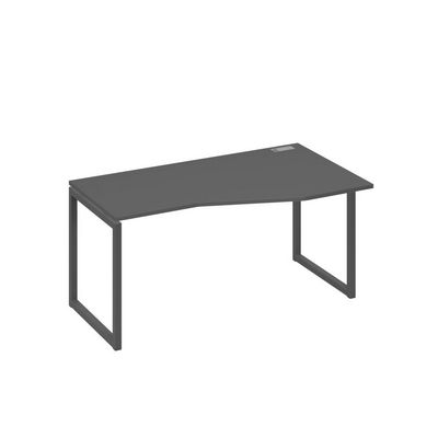 А4 А4 066 АР (Антрацит премиум/Антрацит) Стол эргономичный правый "Техно" на металлокаркасе QUATTRO