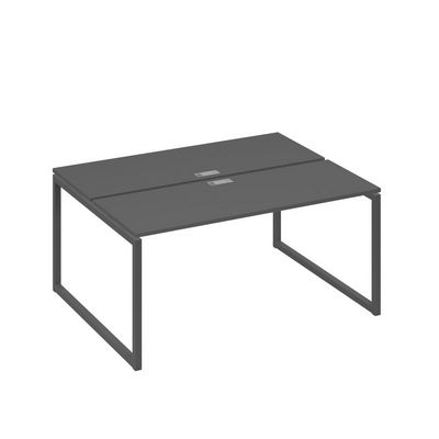 А4 А4 172 АР (Антрацит премиум/Антрацит) Рабочая станция на каркасе QUATTRO столы 2х160