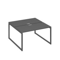 А4 А4 174 АР (Антрацит премиум/Антрацит) Рабочая станция на каркасе QUATTRO столы 2х140