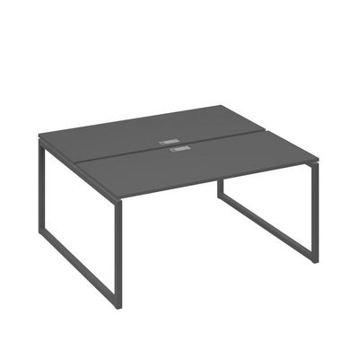 А4 А4 175 АР (Антрацит премиум/Антрацит) Рабочая станция на каркасе QUATTRO столы 2х160