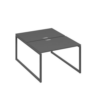 А4 А4 176 АР (Антрацит премиум/Антрацит) Рабочая станция на каркасе QUATTRO столы 2х120