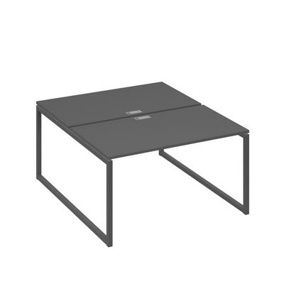 А4 А4 177 АР (Антрацит премиум/Антрацит) Рабочая станция на каркасе QUATTRO столы 2х140