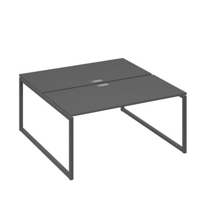 А4 А4 178 АР (Антрацит премиум/Антрацит) Рабочая станция на каркасе QUATTRO столы 2х160