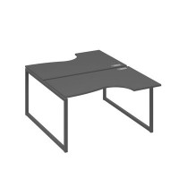 А4 А4 184 АР (Антрацит премиум/Антрацит) Рабочая станция опоры QUATTRO столы 2х140 Классика