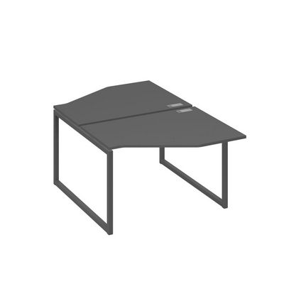 А4 А4 186 АР (Антрацит премиум/Антрацит) Рабочая станция опоры QUATTRO со столами Техно 2х120