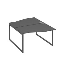 А4 А4 190 АР (Антрацит премиум/Антрацит) Рабочая станция каркас QUATTRO столы 2х140 Техно