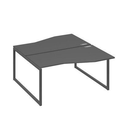 А4 А4 191 АР (Антрацит премиум/Антрацит) Рабочая станция каркас QUATTRO столы 2х160 Техно