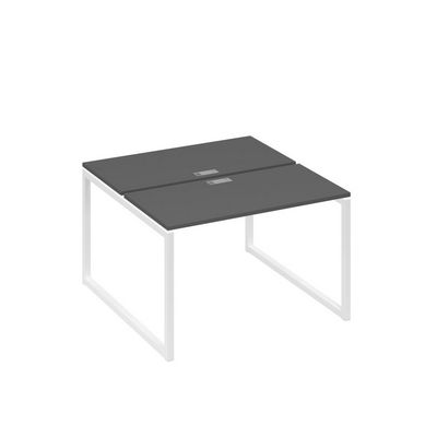 А4 Б4 170 АР (Антрацит премиум/Белый) Рабочая станция на каркасе QUATTRO столы 2х120