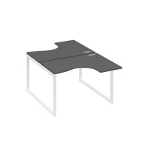 А4 Б4 180 АР (Антрацит премиум/Белый) Рабочая станция опоры QUATTRO столы 2х120 Классика