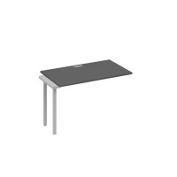 А4 С4 013-1 АР (Антрацит премиум/Серый) Секция стола 120 рабочей станции на каркасе QUATTRO