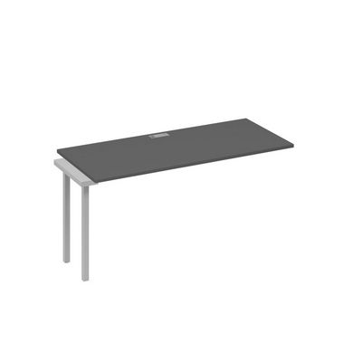 А4 С4 015-1 АР (Антрацит премиум/Серый) Секция стола 160 рабочей станции на каркасе QUATTRO