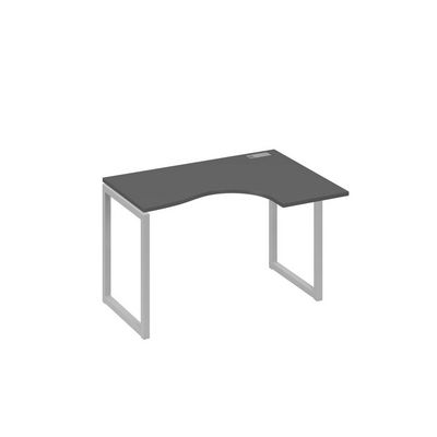 А4 С4 032 АР (Антрацит премиум/Серый) Стол эргономичный правый "Классика" на металлокаркасе QUATTRO