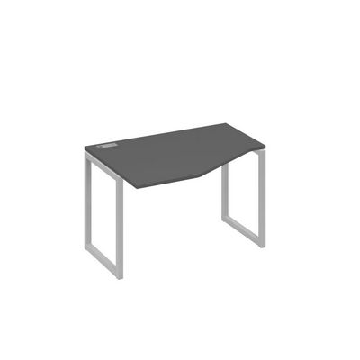 А4 С4 051 АР (Антрацит премиум/Серый) Стол эргономичный левый "Техно" на металлокаркасе QUATTRO