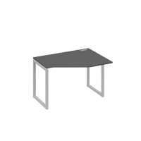 А4 С4 052 АР (Антрацит премиум/Серый) Стол эргономичный правый "Техно" на металлокаркасе QUATTRO
