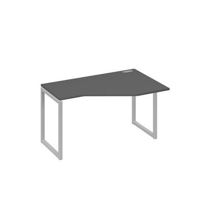 А4 С4 054 АР (Антрацит премиум/Серый) Стол эргономичный правый "Техно" на металлокаркасе QUATTRO