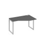 А4 С4 054 АР (Антрацит премиум/Серый) Стол эргономичный правый "Техно" на металлокаркасе QUATTRO